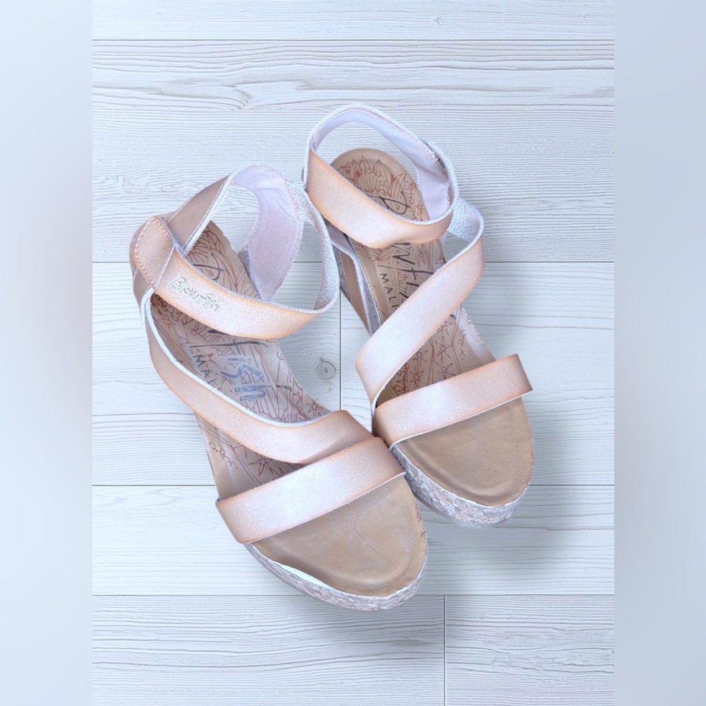 BLOWFISH MALIBU Women’s Hapuku Nude Wedge Sandals with Faux Cork Sole - Picture 3 of 15